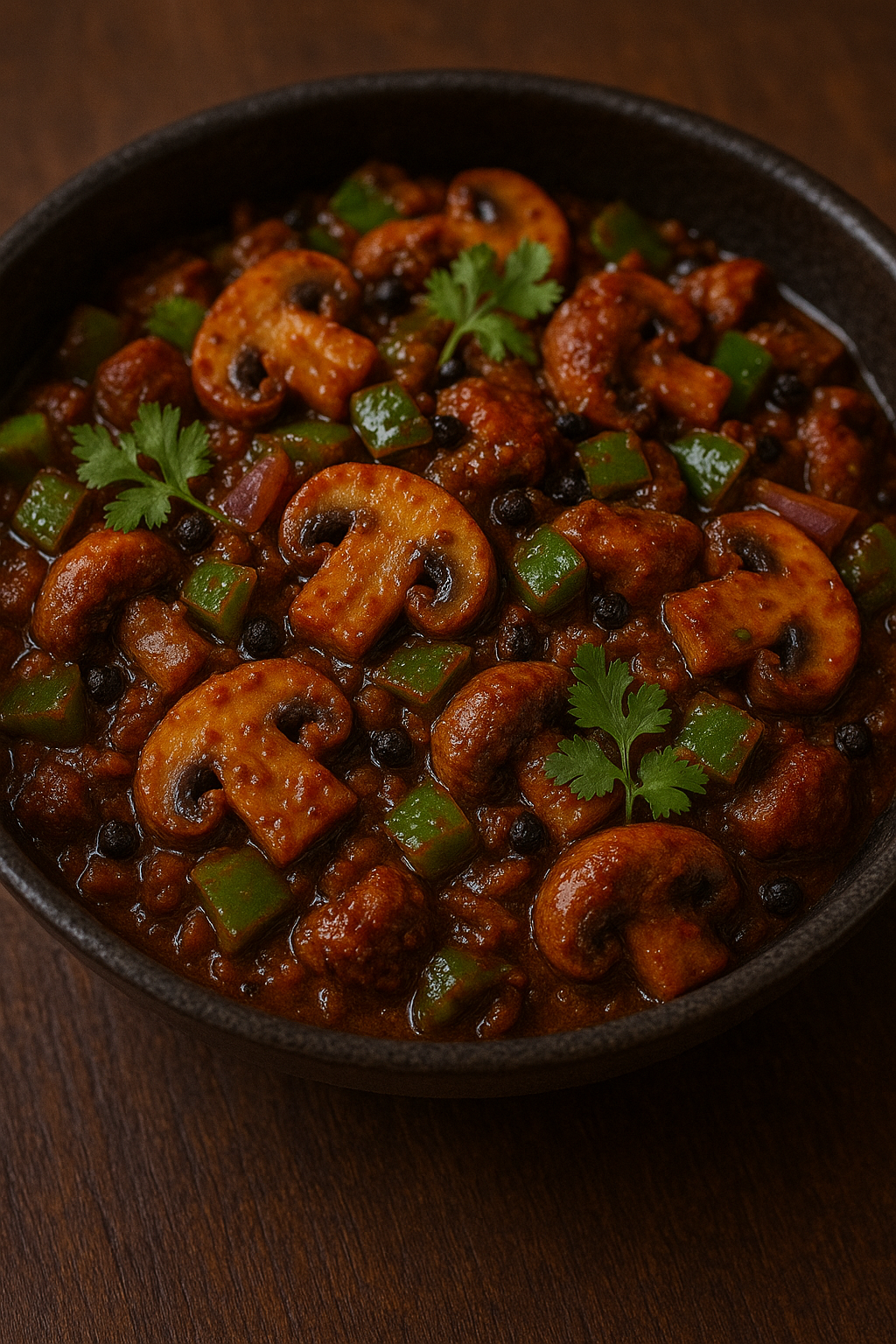 Truffle Mushroom  Pepper Fry